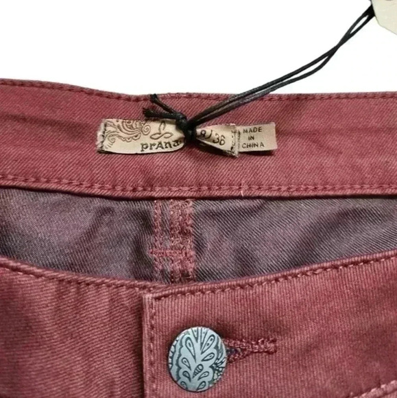prAna Kara Jean Vino Burgundy Low Rise Denim New With Tags Women's Plus size 18 - Picture 6 of 8